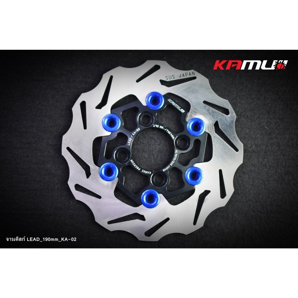 จานดิสก์หน้า Honda LEAD-125  190 มิล. KA-02 แบรนด์ KAMUI ✅(0391)