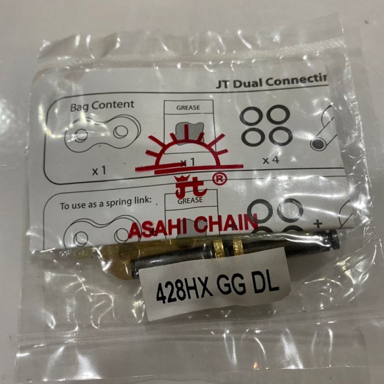 **รวมข้อต่อโซ่ JOMTHAI & RK มอเตอร์ไซค์ เบอร์ 428,520,525,530 X-ring  ข้อต่อแบบกิ๊บล็อค และ หมุดย้ำ (0162)