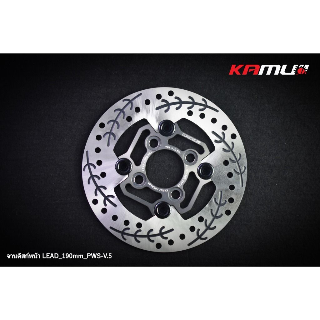 จานดิสก์หน้า Honda LEAD-125  190มิล. V. 5 KAMUI 4หมุด✅(0406)