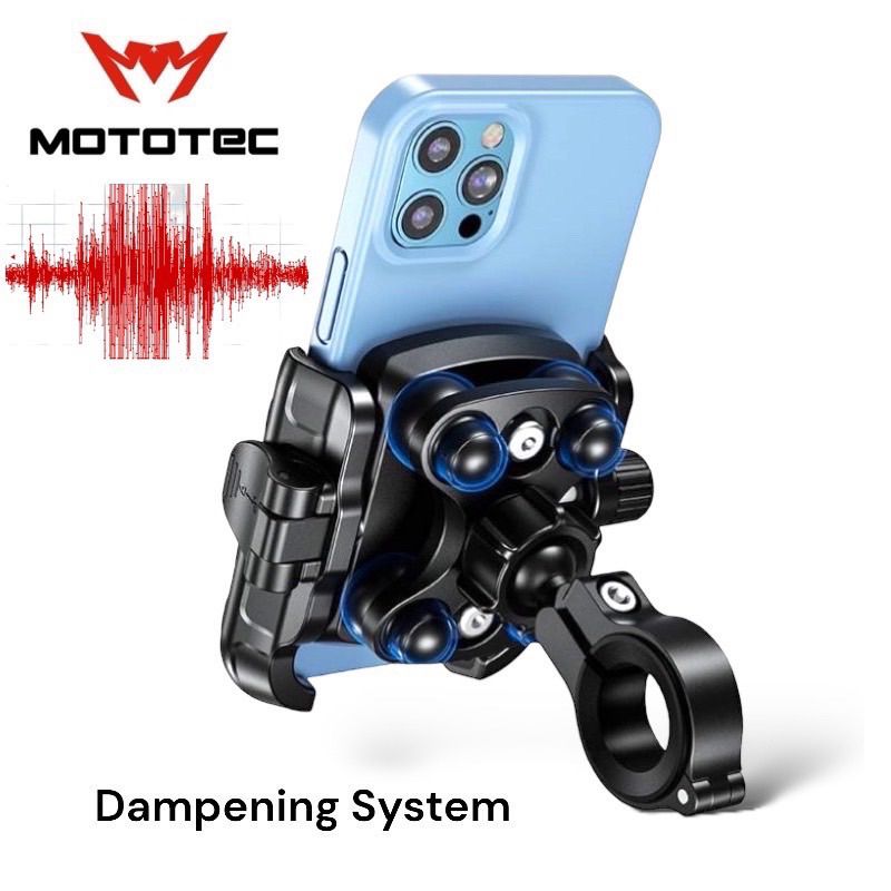 MOTOTEC MT-QD01 PLUS Dampening System ที่จับมือถือ สำหรับติดมอเตอร์ไซด์ แบบปลดล็อคเร็วพร้อมระบบซับแรงสะเทือน(MO006)