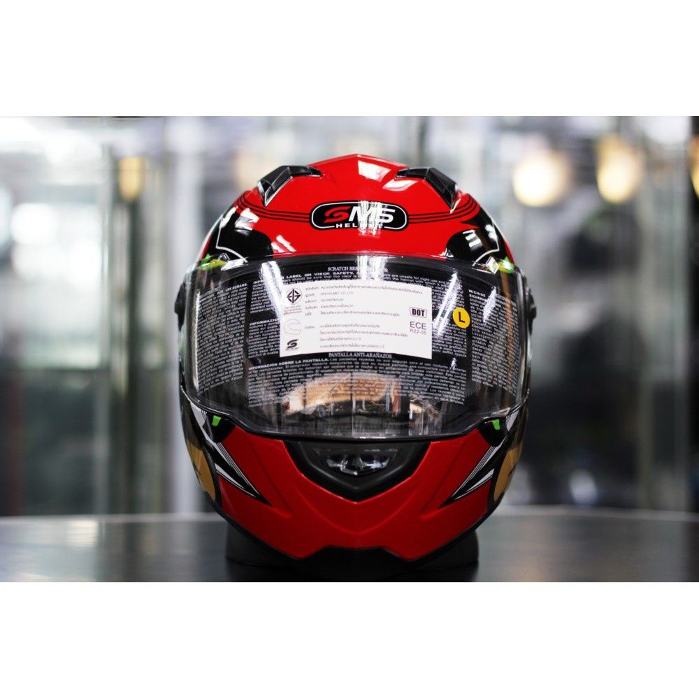 50.หมวกกันน็อต เต็มใบ SM5 SNACK  HUNTER RED สีแดง NEW!!