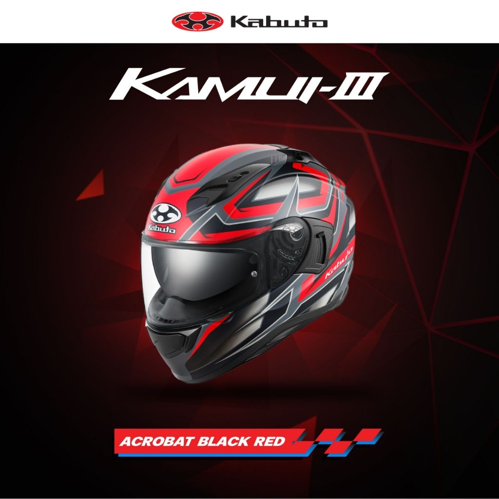 หมวกกันน็อค KABUTO รุ่น KAMUI-3 มีลายพื้นกับลาย Acrobat (KA002)