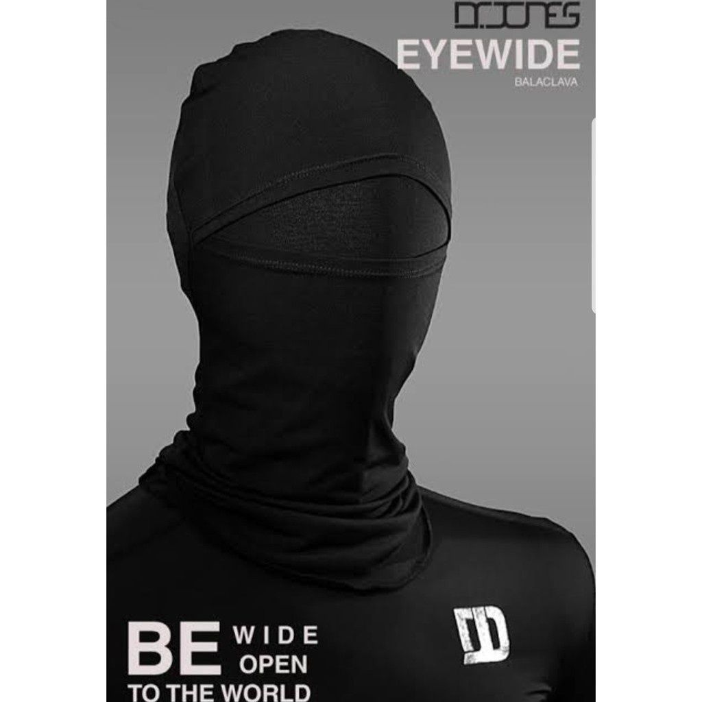 7 โม่งตากว้าง Dr.jones  รุ่น Explorer  Balaclava สีดำ ตัวกล่องดำ โม่ง ผ้าคลุมหัว โม่งคลุมหัว