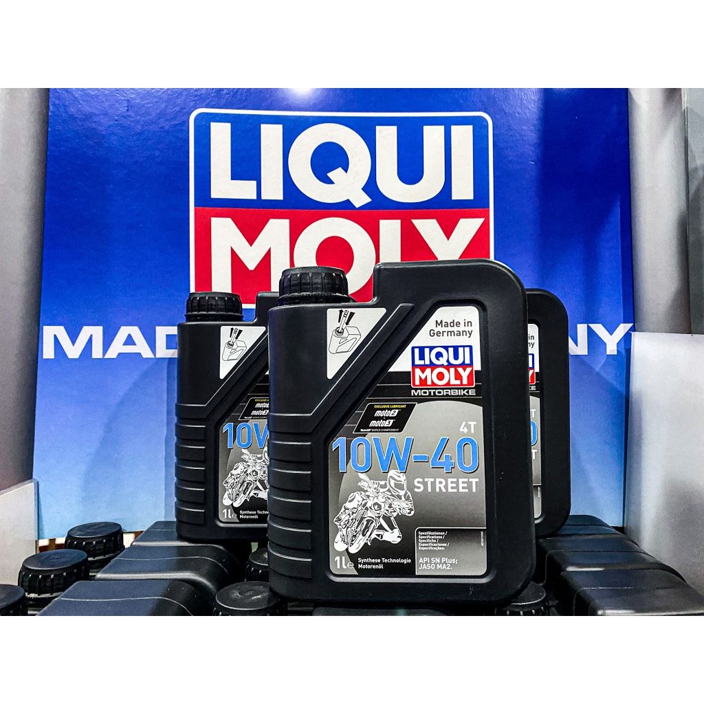 น้ำมันเครื่อง Liqui Moly street 4T(รถเกียร์) และ (scooter) 10w-40 15w-50 ขนาด 1 ลิตร Formula ขนาด 0.8 ลิตร (H015)