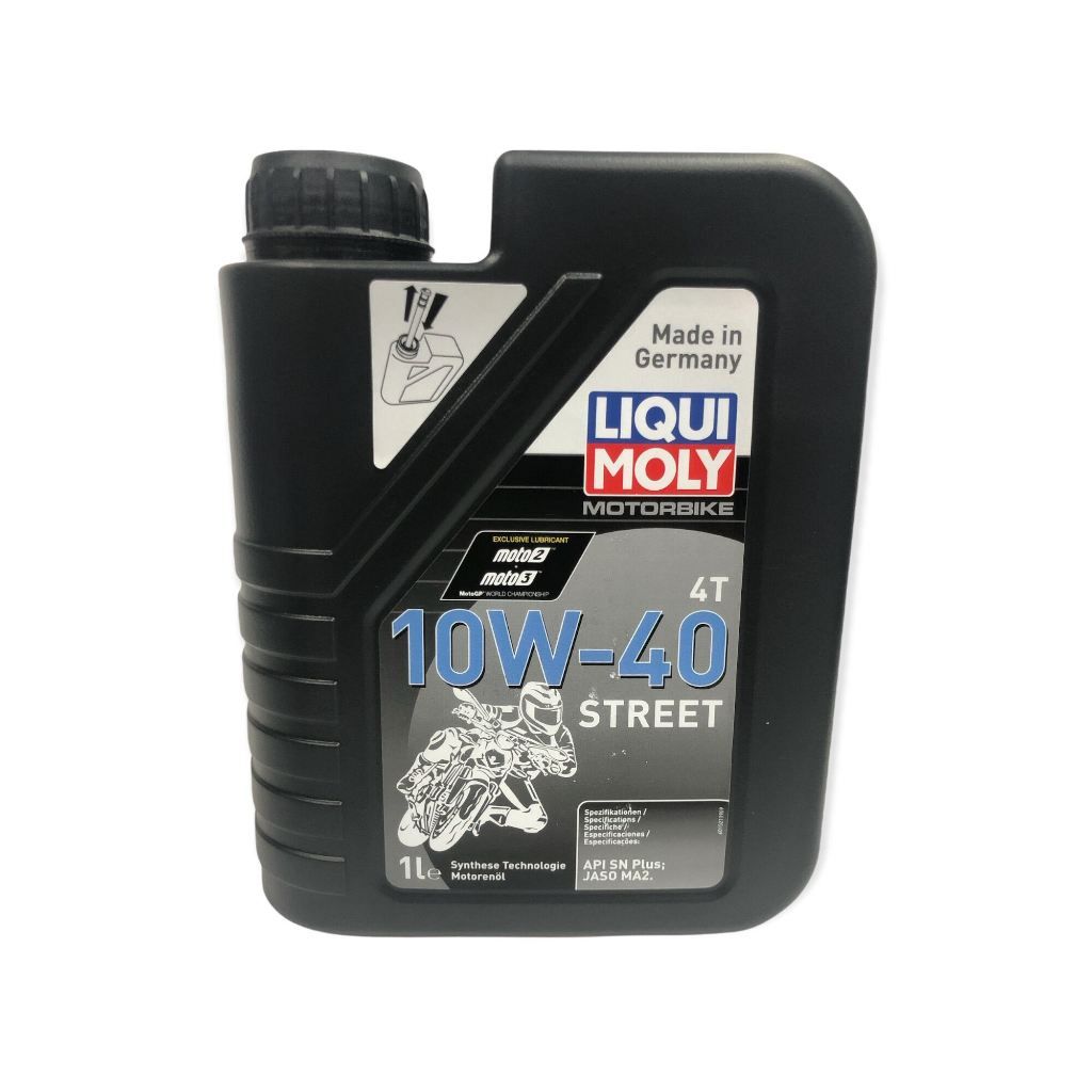 น้ำมันเครื่อง Liqui Moly street 4T(รถเกียร์) และ (scooter) 10w-40 15w-50 ขนาด 1 ลิตร Formula ขนาด 0.8 ลิตร (H015)