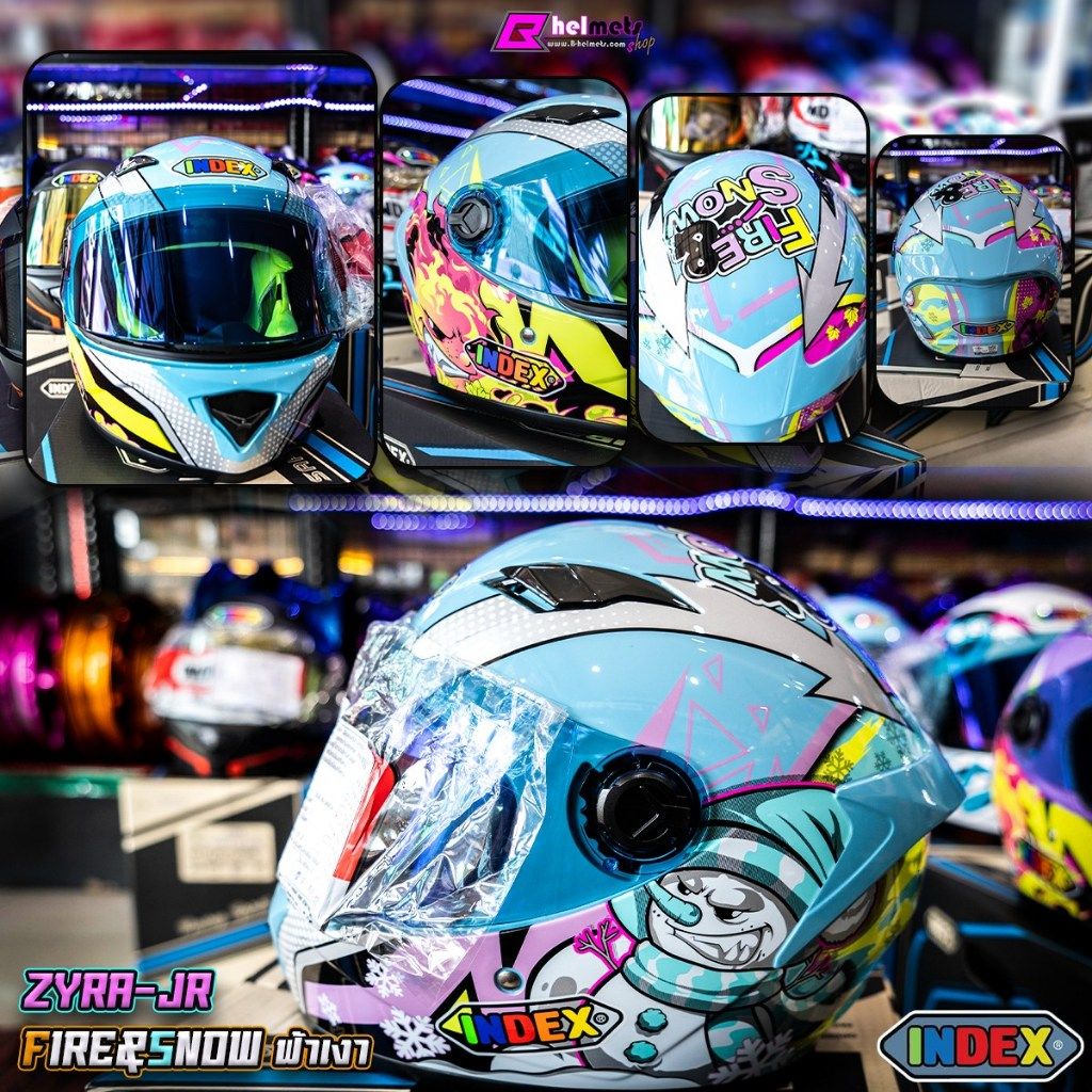 หมวกกันน็อคเด็ก  INDEX ZYRA-JR MONSTER🔥 มีหลายสีให้เลือก