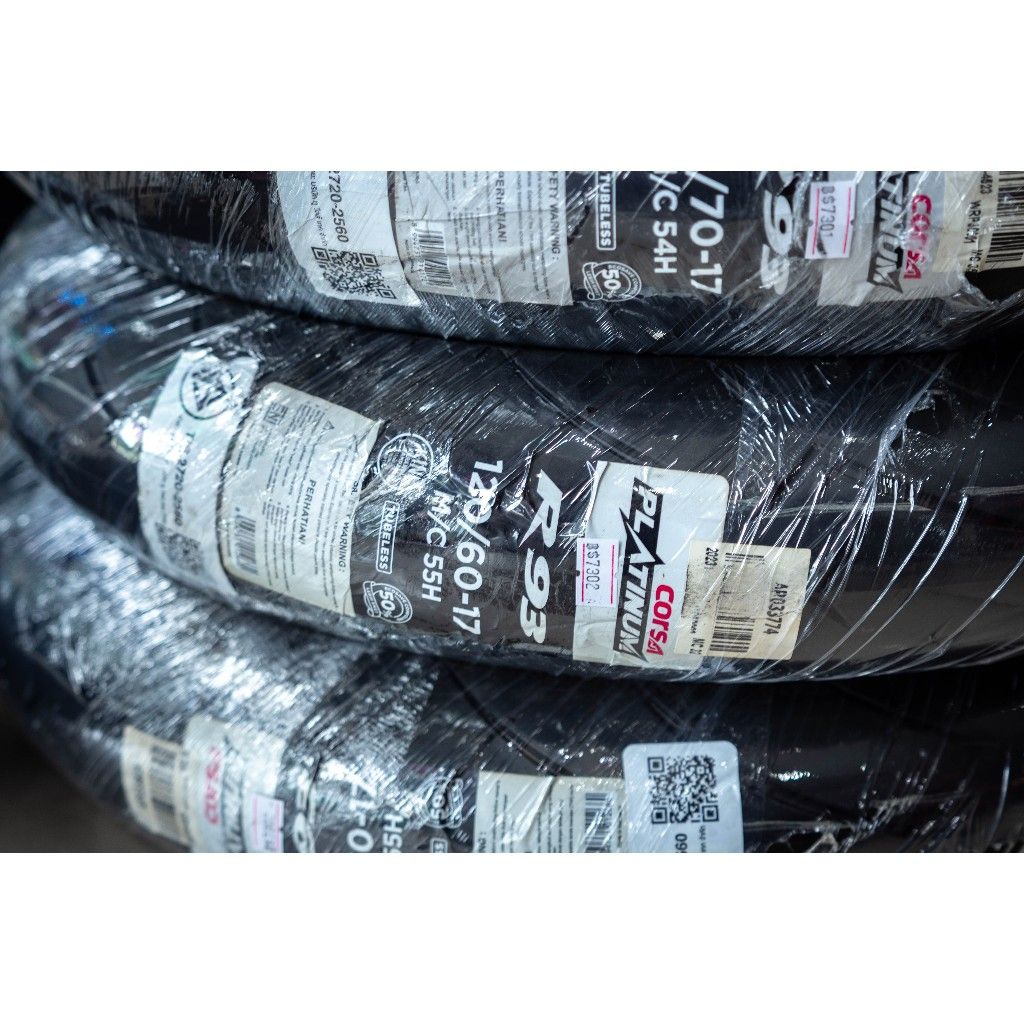 รวมยางนอก CORSA R93 PLATINUM ขอบ17 ปี25 ไซส์110-120-130-150-160 ยางสปอร์ต ให้การยึดเกาะ คล่องตัวสูงในเมือง