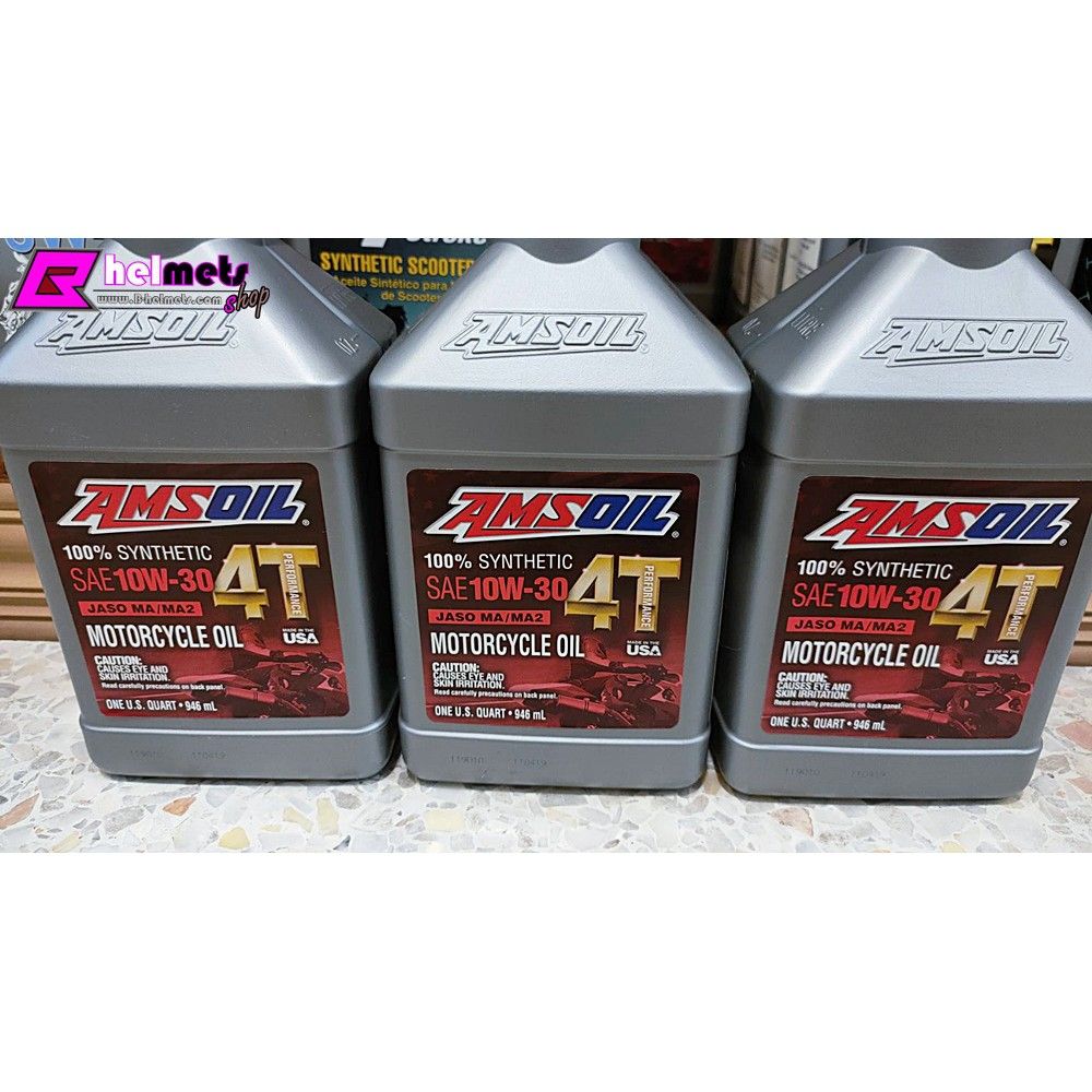 #น้ำมันเครื่อง Amsoil 10W-30 4T Performance 100% Synthetic Motorcycle Oil