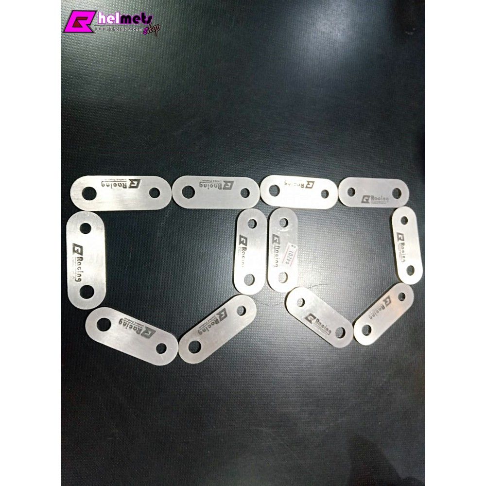 เพลทยึดปลายท่อ #Bracing สแตนเลส304แท้💯%  หนา3mm.เต็ม  ยาว7cm. รูยึด M10 ใส่กับรถ125-1000 cc.ขายึดปลายท่อ