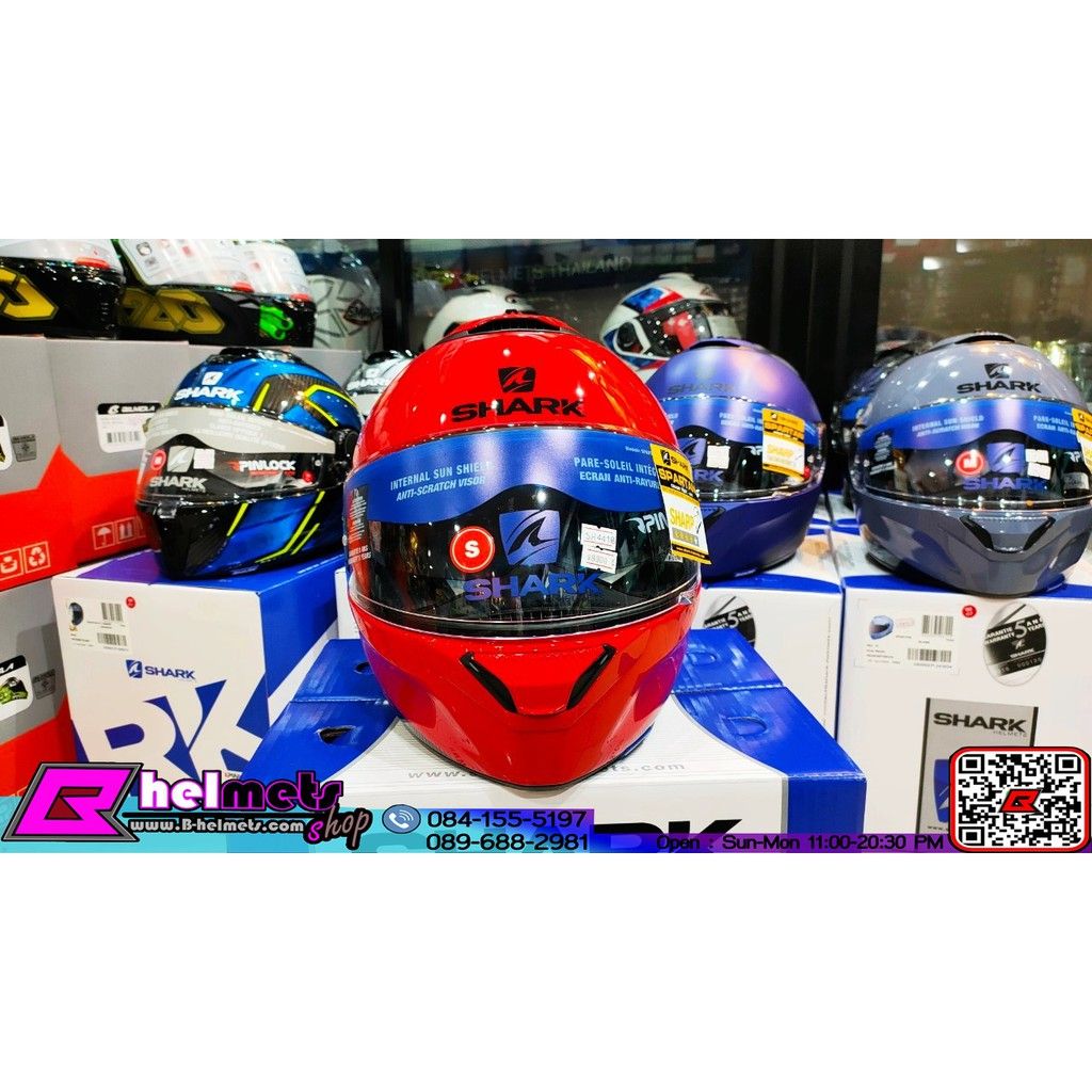 ##หมวกกันน็อค Shark Spartan Blank (RED)