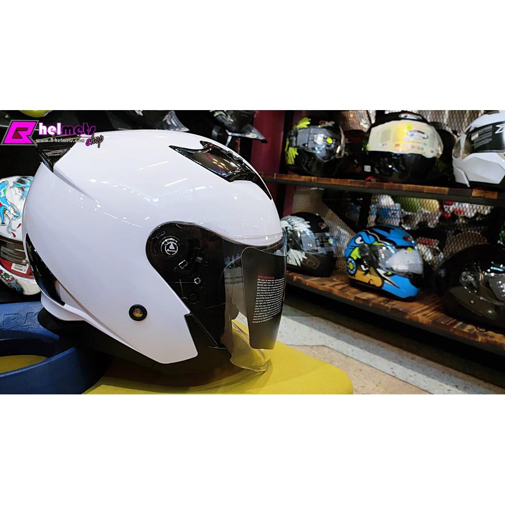 40.หมวกกันน็อค ครึ่งใบ BRG HELMETS BR-20 SOLID (สีขาว-เงา)