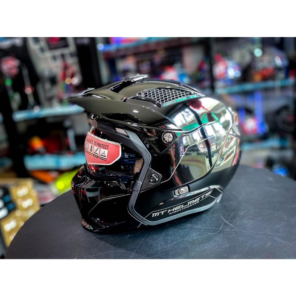 หมวกกันน็อค MT Streetfighter Sv Gloss Black สีดำเงา มีสินค้าพร้อมส่ง หมวดถอดคางได้