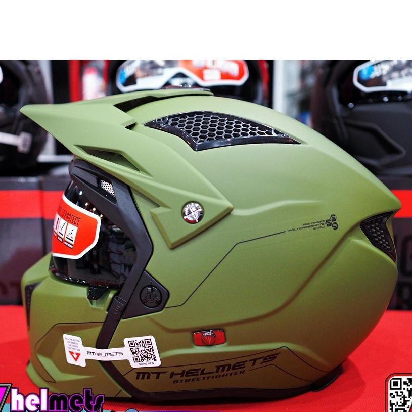 #หมวกกันน็อค MT Streetfighter Sv Solid Matt Green (สอบถามก่อนสั่งซื้อ)