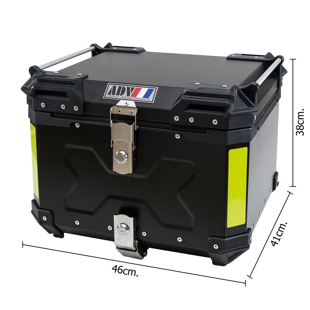 กล่องท้ายเบาะ TOPBOX (ปีบมีเนียม) (ลายX) ADV 55L (0344)