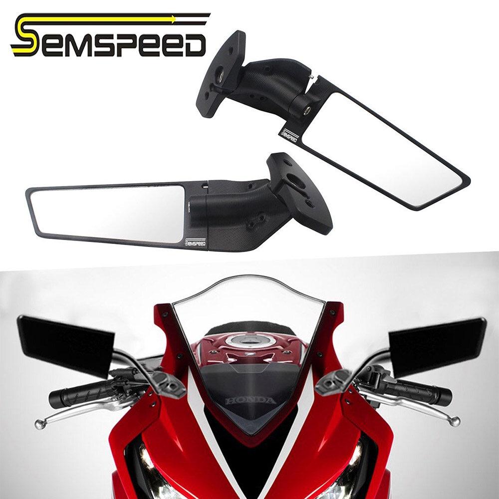 กระจกวิงหมุนปรับได้ CBR500 / CBR650 / CBR650R งาน semspeed กระจกมองหลังแบบแอโรไดนามิก