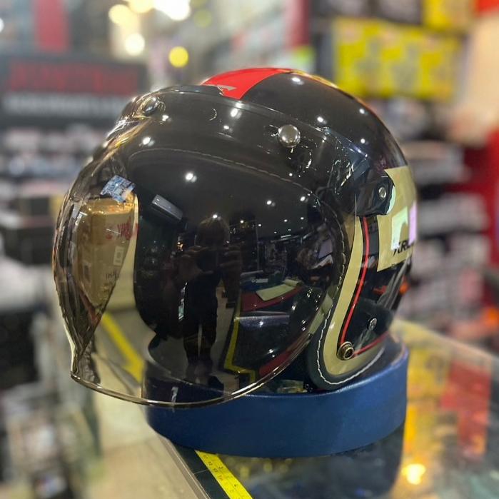 ชิลด์หน้าหมวกแต่ง หมวกทรงวินเทจ ครึ่งใบ ตรงรุ่น แบรนด์ KRE รุ่นKT66 เพียง 200บาท