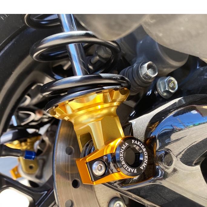ตัวล๊อกกันขโมยโช๊ค FORZA300-350/X-MAX300/AEROX/PCX/DRONE แบรนFAKIE ฝาครอบน็อต โช๊คหลัง