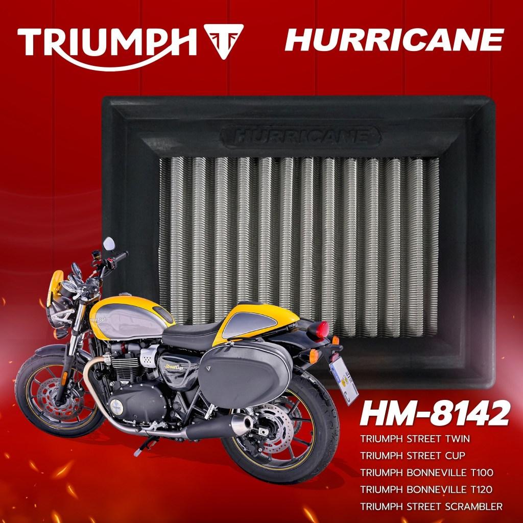 รวมกรองอากาศ HURRICANE ใส่กับรุ่น Triumph Street Twin Scramble Bonneville กรองผ้า / กรองเลส รับประกัน1ปี