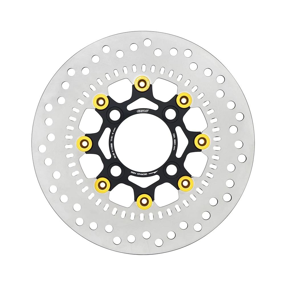จานเบรคหน้า 4mm. GTRS ลายกลม CNC ดีสเบรคหน้า GIORNO+ ABS 220mm. (0259)