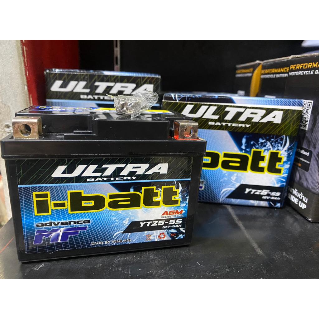 แบตเตอร์รี่ i-batt YTZ5-SS แบตแห้ง สำหรับรถมอไซค์ ทั่วไป รุ่น MSX ZOOMER CLICK R15 M-SLAZ XSR KSR รับประกัน1ปี