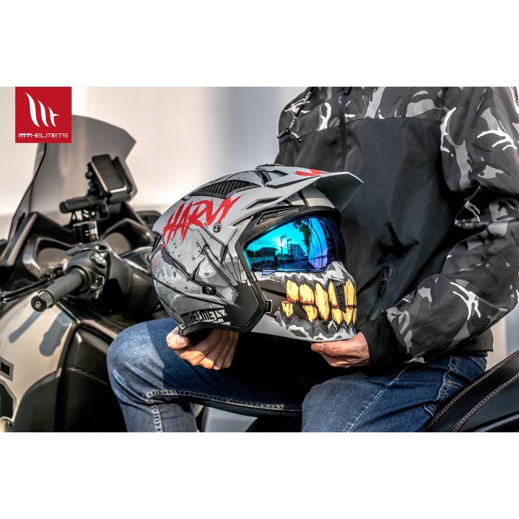 NEW!!2022 หมวกกันน็อค MT รุ่นSTREETFIGHTER SV HARVY MATT GREY 🇪🇸